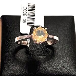 Artisan Sterling Silver Round Faceted Ethiopian Opal Solitaire Ring Size 7